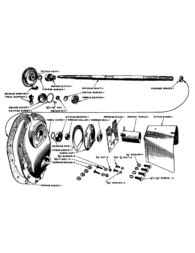 Схема запчастей Case IH D-SERIES - (130) - POWER TAKE-OFF, FOR "D" - "DH" - "DO" - "DV" TRACTORS (06) - POWER TRAIN