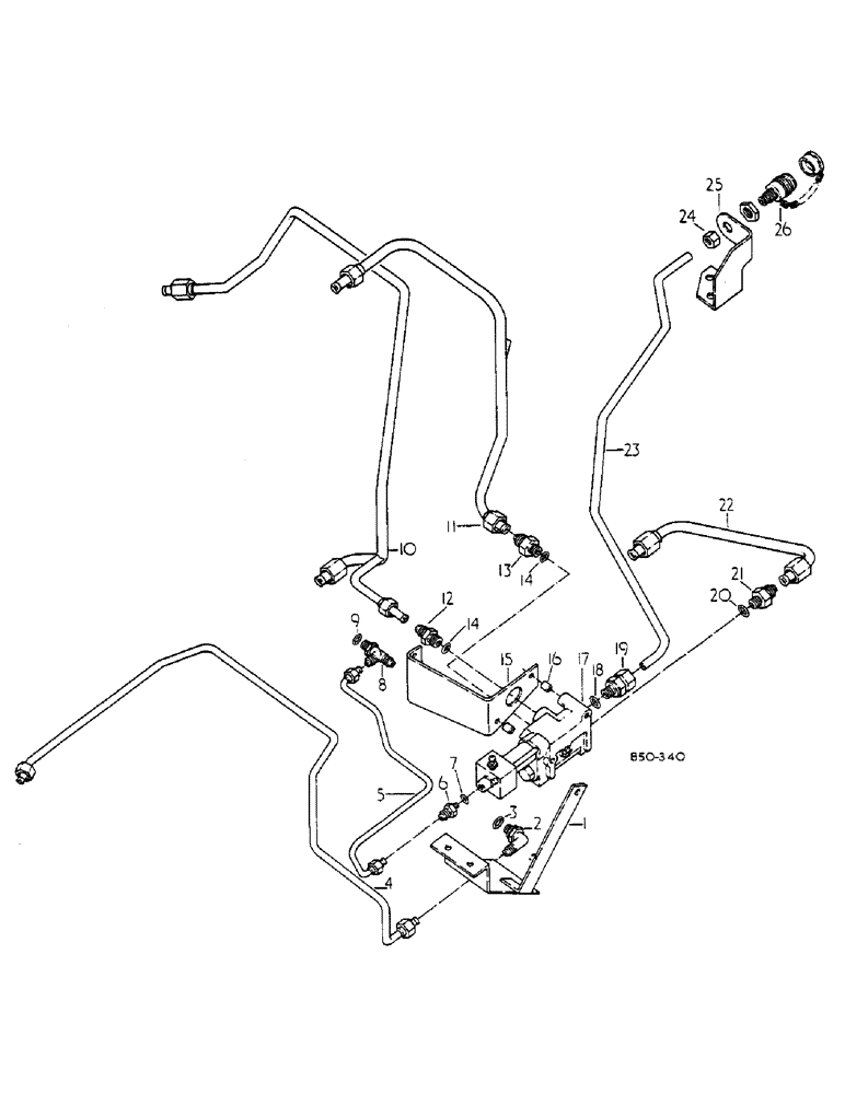 Схема запчастей Case IH 584 - (10-069) - HYDRAULIC TRAILER BRAKE, 584 (07) - HYDRAULICS