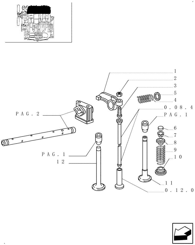 Схема запчастей Case IH JX90U - (0.06.0[03]) - CYLINDER HEAD (01) - ENGINE