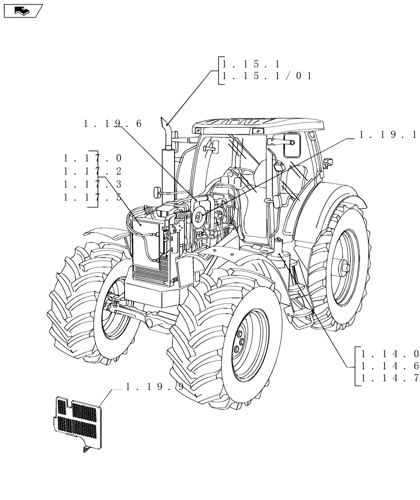Схема запчастей Case IH PUMA 165 - (SEC. 02) - ENGINE EQUIPMENT (00) - GENERAL