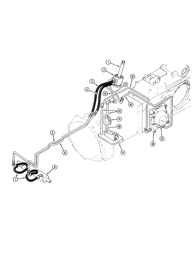 Схема запчастей Case IH 895 - (1-20) - PICTORIAL INDEX, POWER STEERING SYSTEM, TWO WHEEL DRIVE TRACTOR W/O CAB, W/ TWO SPEED POWER SHIFT (00) - PICTORIAL INDEX
