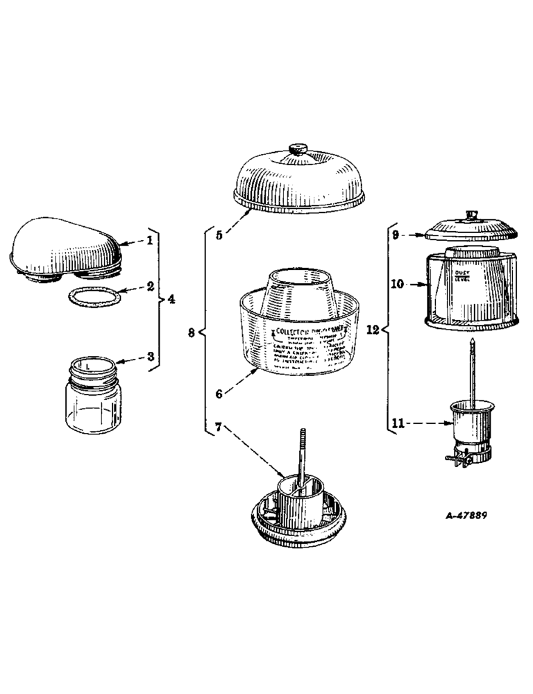 Схема запчастей Case IH FARMALL M - (302) - ATTACHMENTS, PRE-CLEANERS, SPECIAL, PRE-CLEANER, COLLECTOR TYPE Attachments