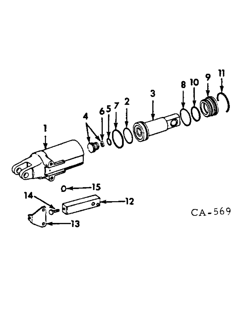 Схема запчастей Case IH 3488 - (07-09) - DRIVE TRAIN, PUMP SERVO CYLINDER (04) - Drive Train
