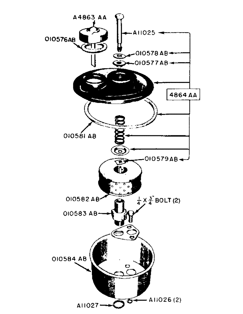 Схема запчастей Case IH 300-SERIES - (146) - PARTS FOR G45054 RESERVOIR (08) - HYDRAULICS