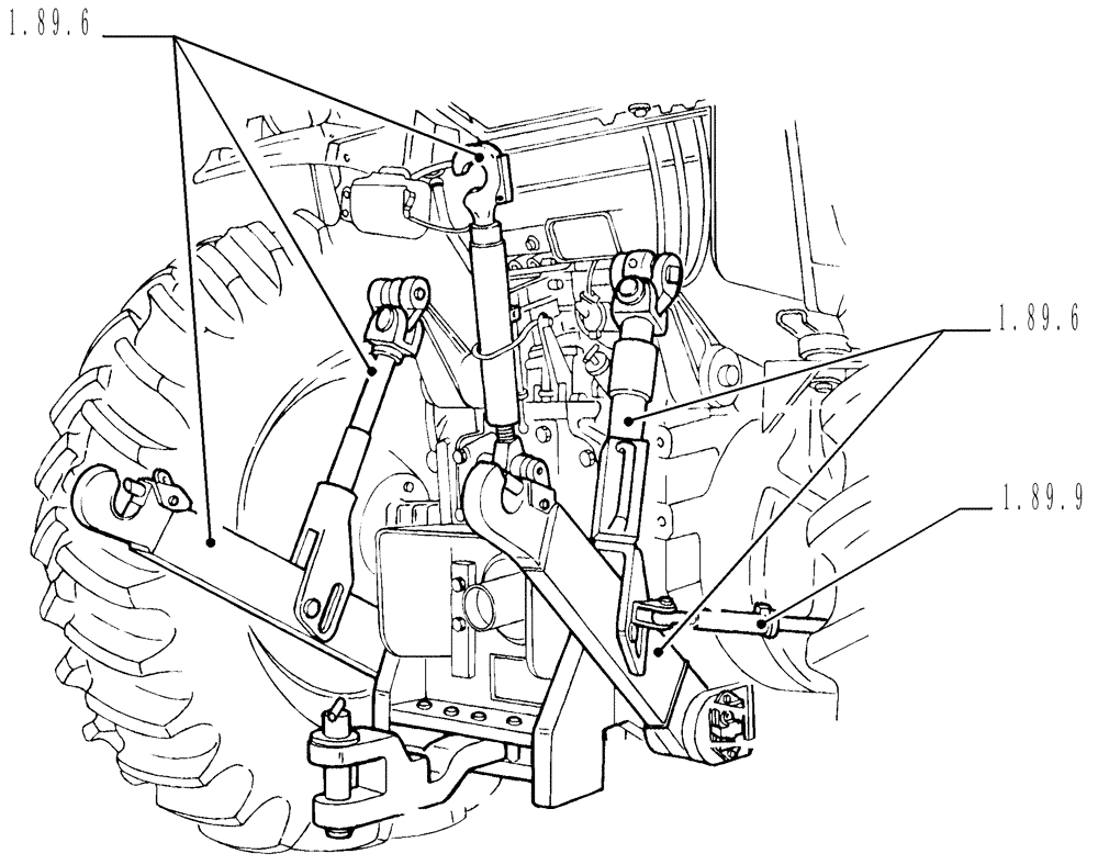 Схема запчастей Case IH MXM155 - (SEC. 09) - LINKAGE (00) - GENERAL