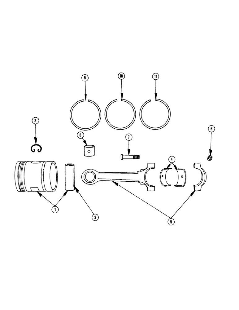Схема запчастей Case IH 1010 - (326) - MODEL GO 298 ENGINE, PISTONS AND CONNECTING RODS (10) - ENGINE