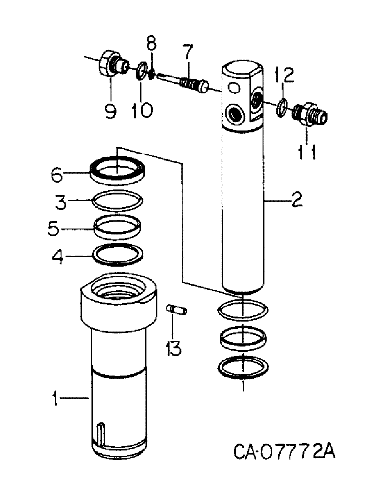 Схема запчастей Case IH 6788 - (10-43) - HYDRAULICS, HYDRAULIC CYLINDER, HYDRAULIC SEAT ATTACHMENT (07) - HYDRAULICS