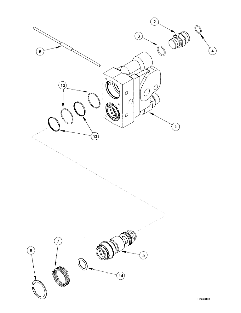 Схема запчастей Case IH MX220 - (8-076) - REMOTE HYDRAULIC COUPLINGS (08) - HYDRAULICS