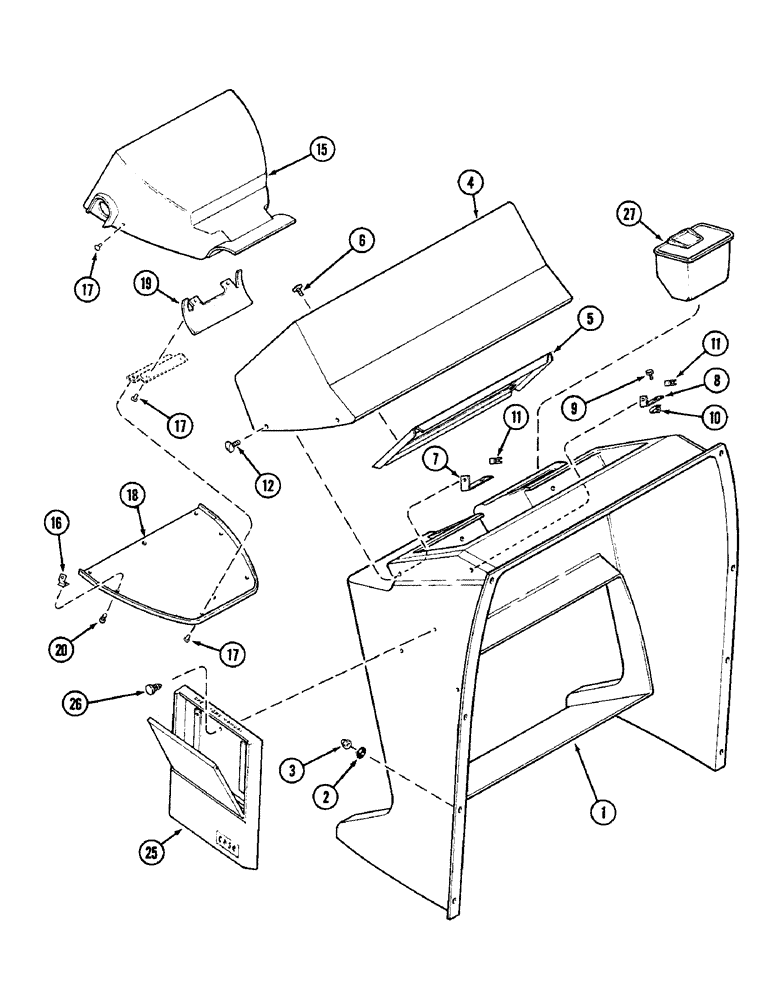 Схема запчастей Case IH 2090 - (9-510) - INSTRUMENT PANEL SHROUD (09) - CHASSIS/ATTACHMENTS