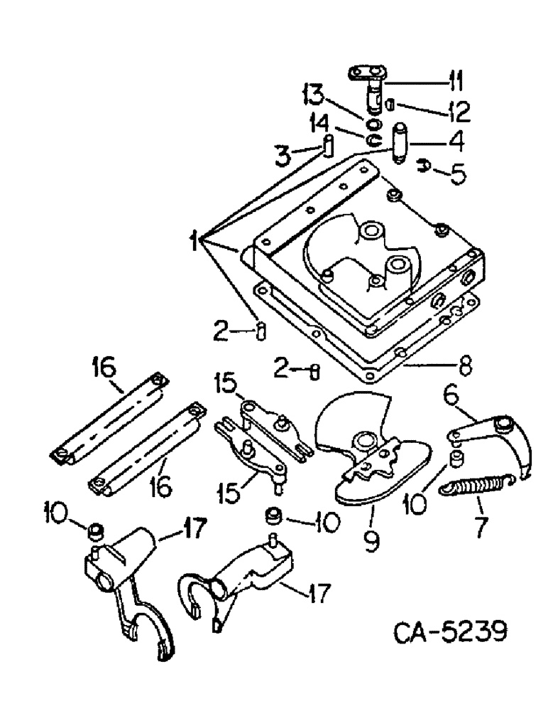 Схема запчастей Case IH 3588 - (07-32) - DRIVE TRAIN, GEAR SHIFT MECHANISM, SPEED TRANSMISSION, 3388 AND 3588 TRACTORS (04) - Drive Train