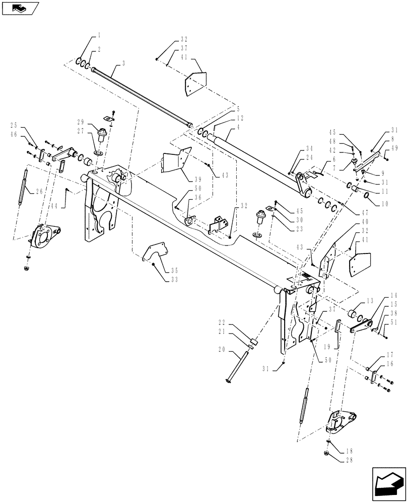 Схема запчастей Case IH RD162 - (60.620.03) - CONDITIONING ROLL TENSION (60) - PRODUCT FEEDING