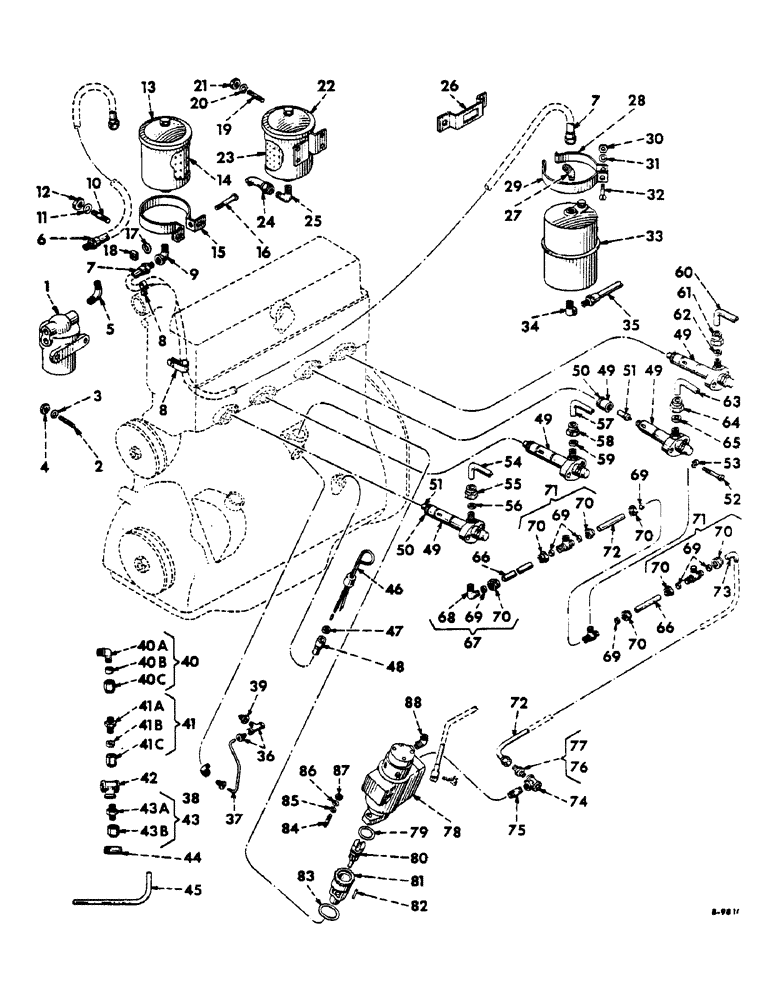 Схема запчастей Case IH 350 - (066) - DIESEL ENGINE, INJECTION, COMBUSTION AND LUBRICATION SYSTEMS (01) - ENGINE