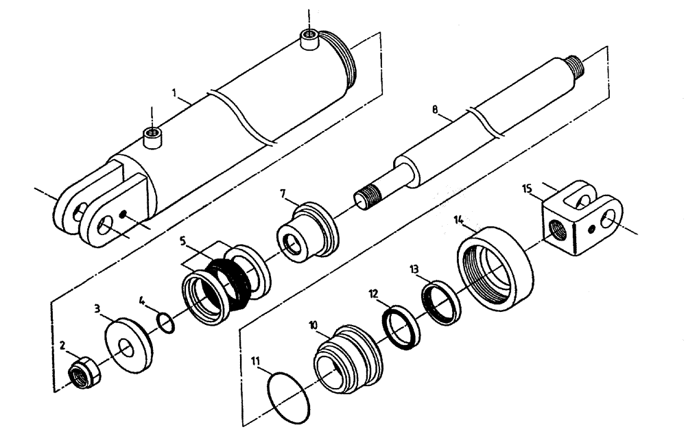 Схема запчастей Case IH 7000 - (B01-00) - HYDRAULIC CYLINDER (TOPPER ARMS) Hydraulic Components & Circuits