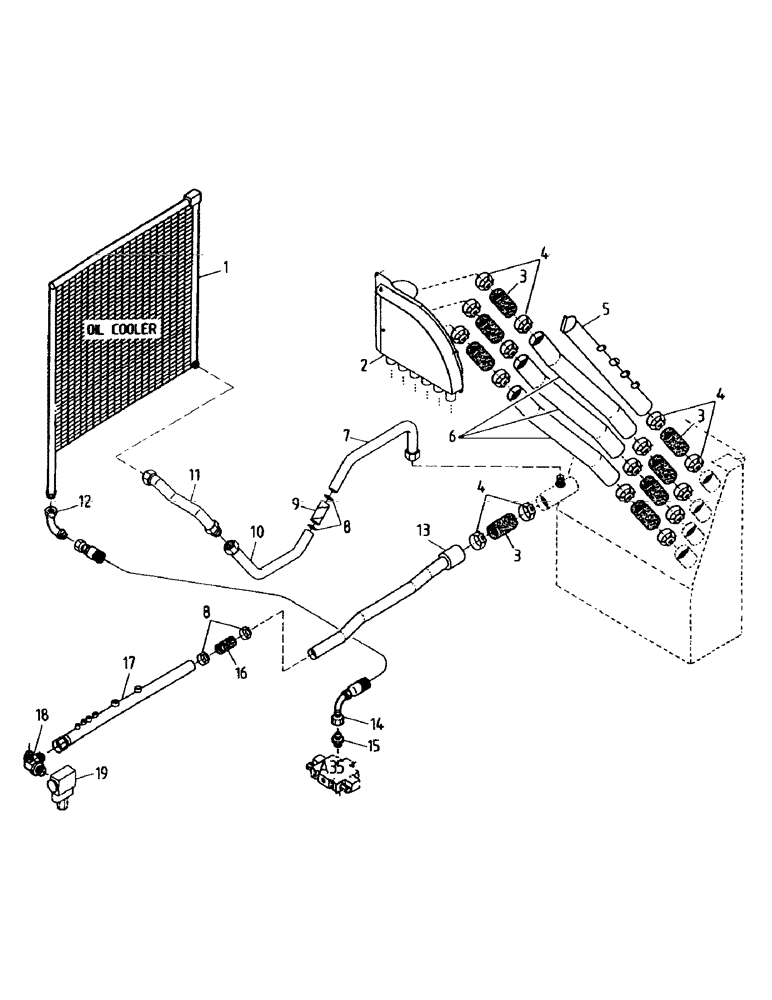 Схема запчастей Case IH 7000 - (B06-03) - HYDRAULIC SUCTION LINES, 108/6CT Hydraulic Components & Circuits