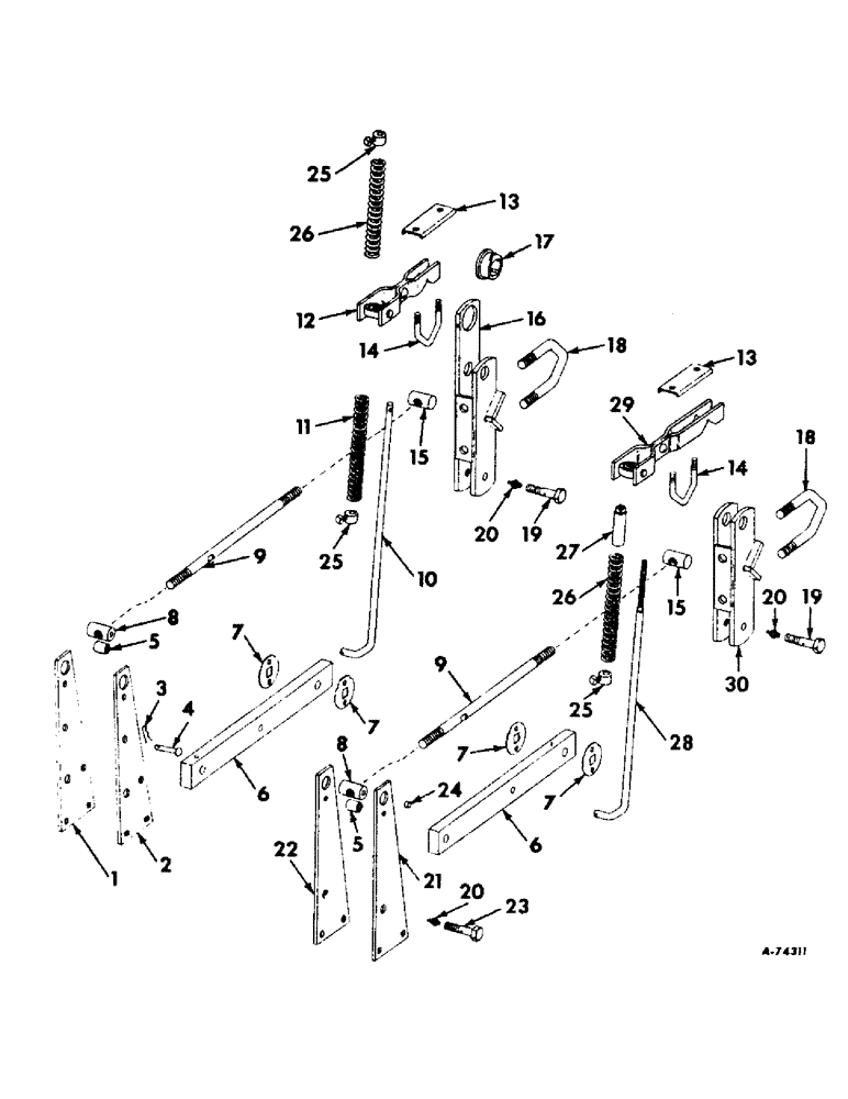 Схема запчастей Case IH 1269 - (AL-05) - PARALLEL LINKAGE 