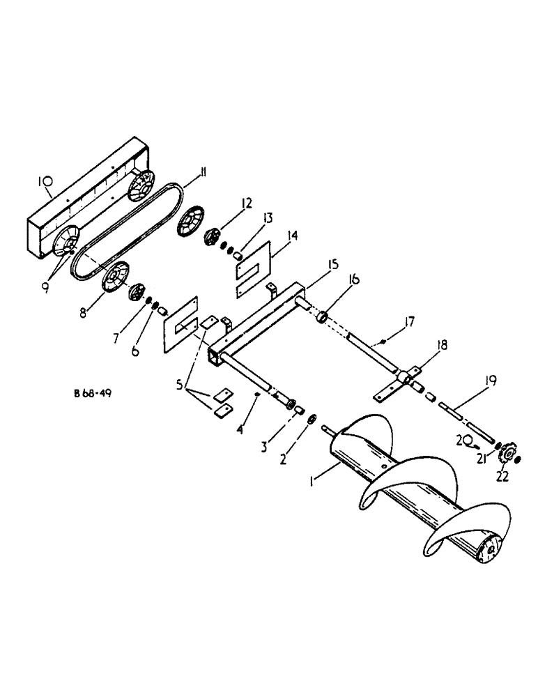 Схема запчастей Case IH 425 - (A-35) - AUGER AND AUGER DRIVE SUPPORT 