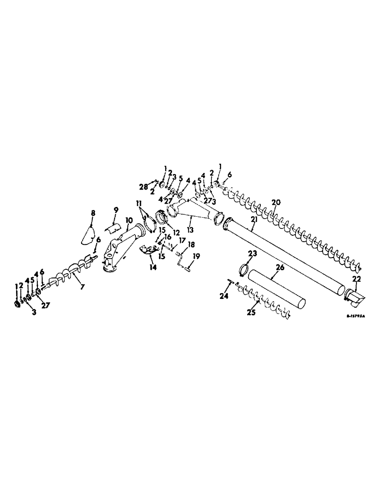 Схема запчастей Case IH 950 - (C-22) - UNLOADING AUGER AND EXTENSIONS, 6 IN. AUGER AND 7 IN. TUBE 