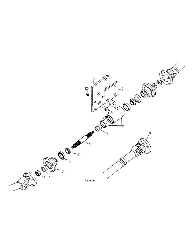 Схема запчастей Case IH 584 - (07-143) - PROPELLER SHAFT, 4-WHEEL DRIVE, Z F AXLE (04) - Drive Train