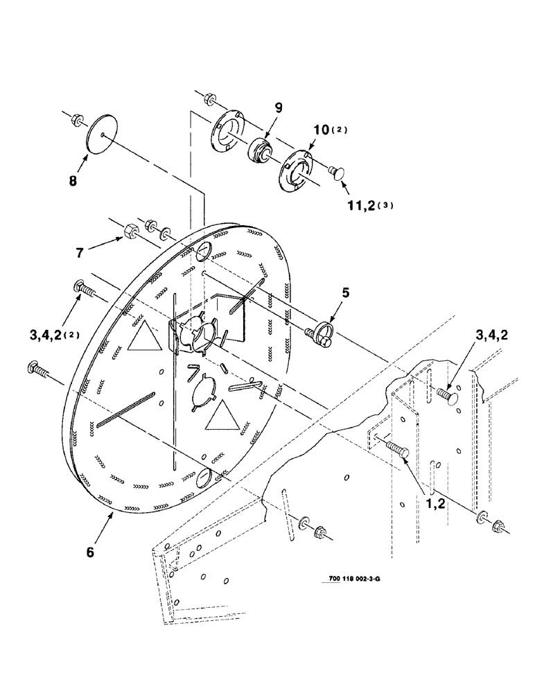 Схема запчастей Case IH 8340 - (6-02) - REEL CAM & MOUNTING ASSEMBLY, LEFT (58) - ATTACHMENTS/HEADERS