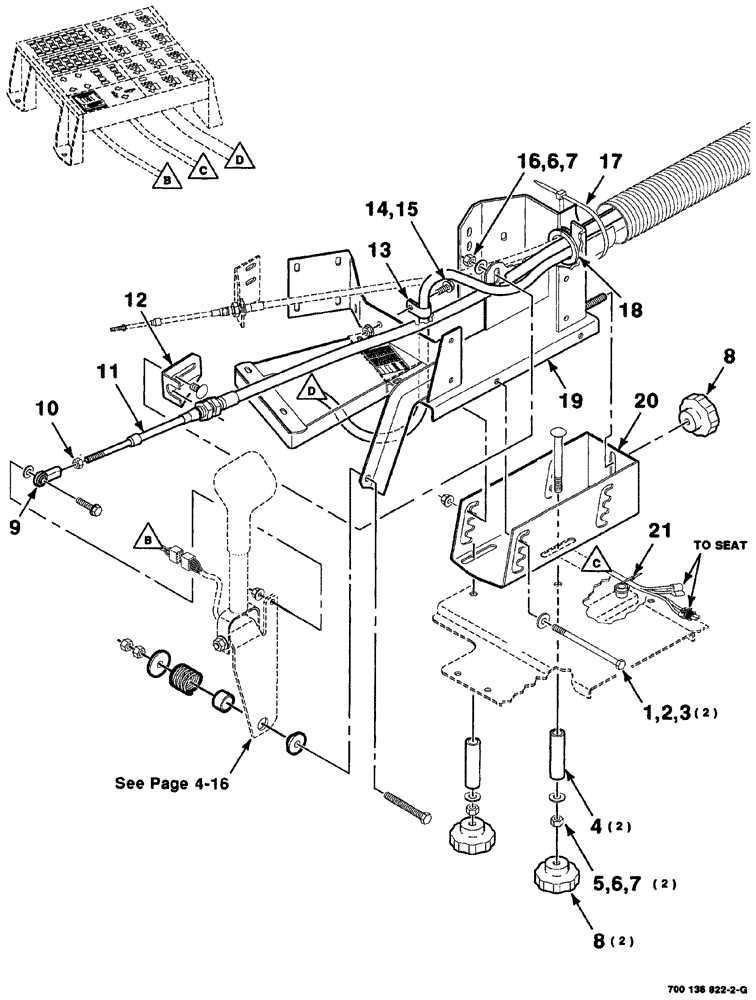 Схема запчастей Case IH 8880HP - (04-014) - CONTROL FRAME AND STEERING CABLE ASSEMBLIES (55) - ELECTRICAL SYSTEMS