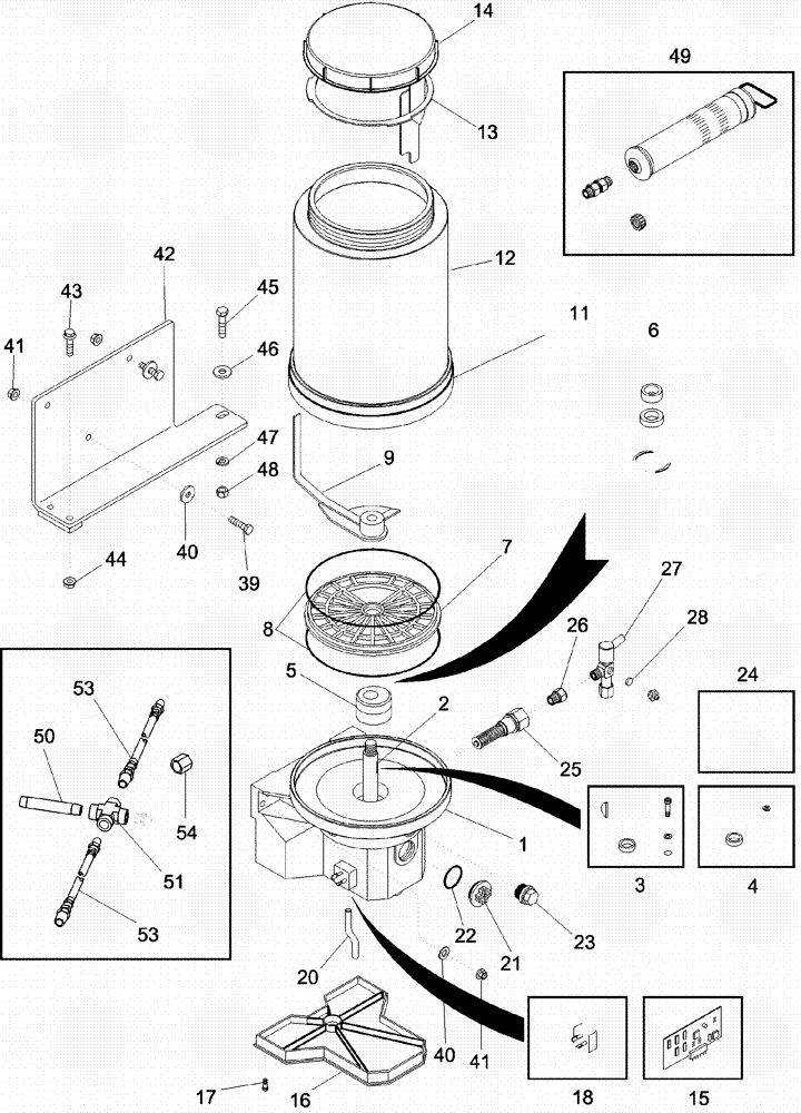 Схема запчастей Case IH 620 - (09A-43) - LINCOLN AUTO LUBE PUMP (13) - PICKING SYSTEM