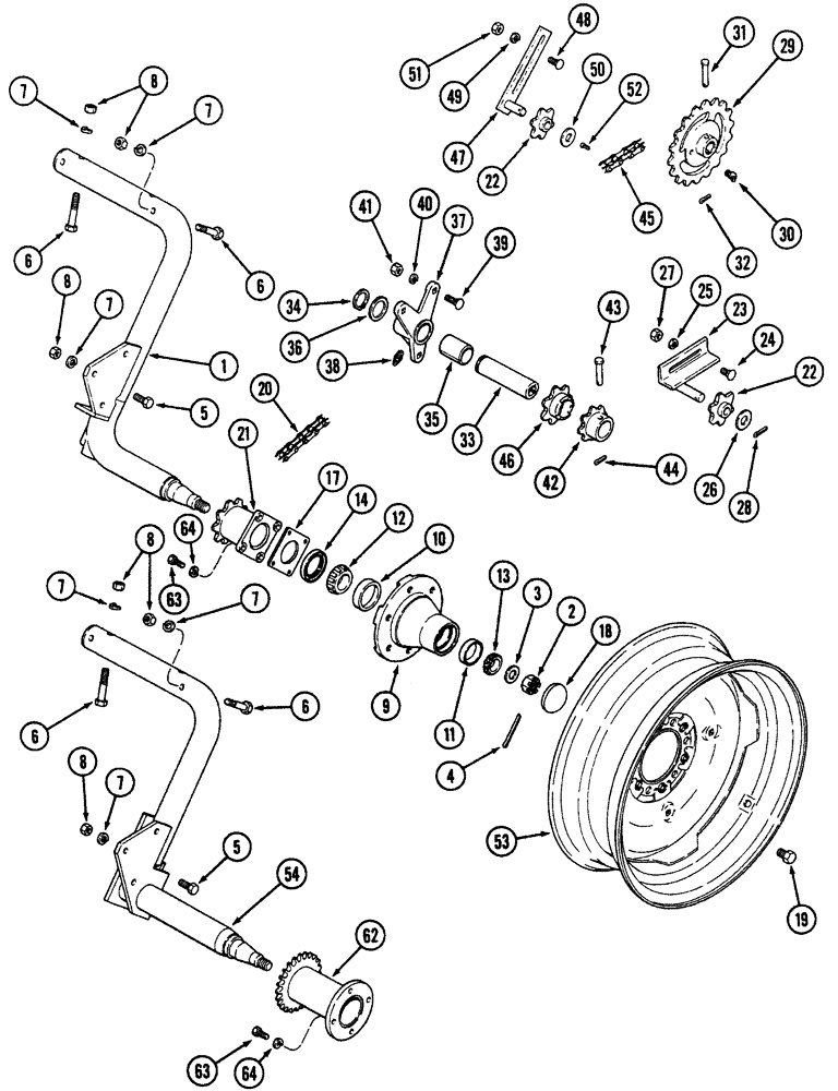 Схема запчастей Case IH 5300 - (9-056) - AXLE DRIVE (09) - CHASSIS