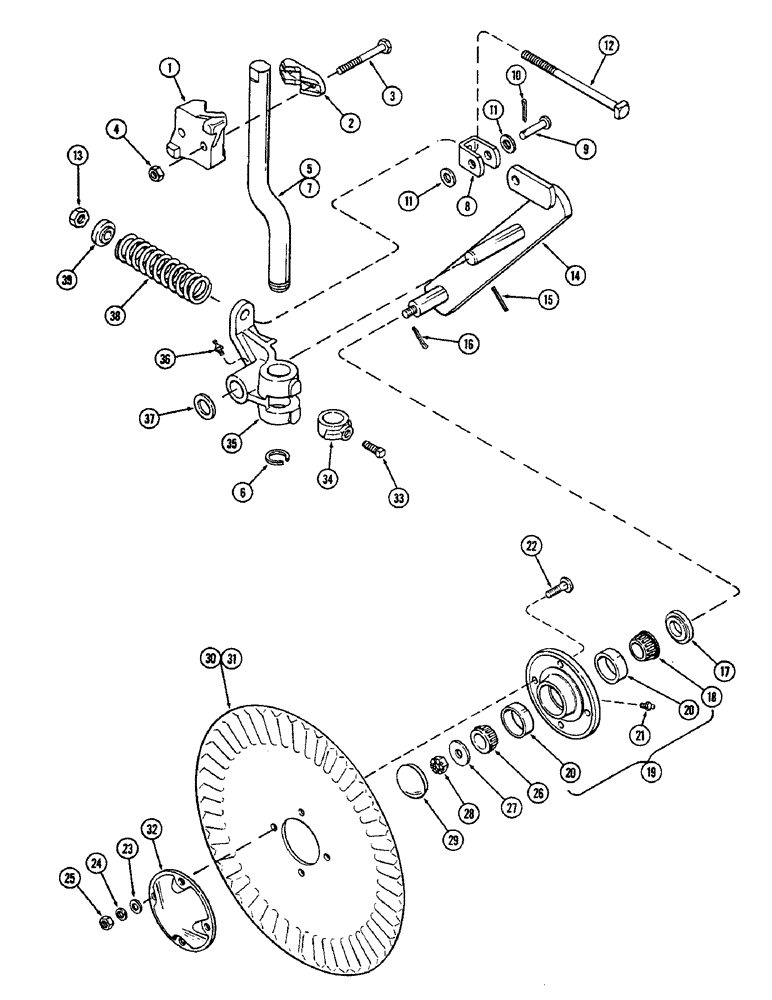 Схема запчастей Case IH 308 - (46) - CUSHION COULTER, ANTI-FRICTION BEARING 