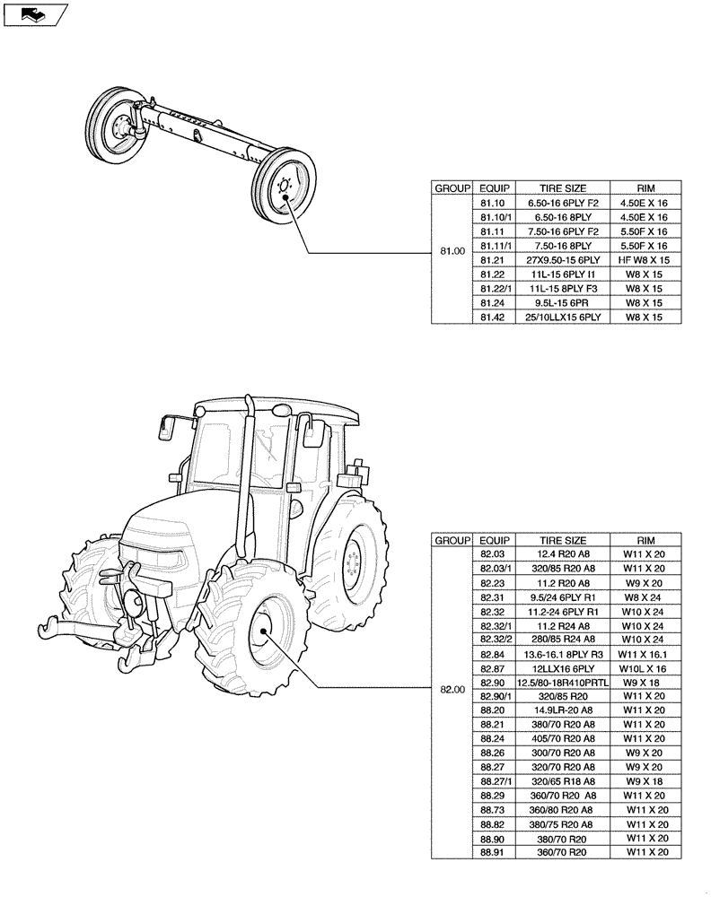 Схема запчастей Case IH FARMALL 85C - (SEC. 11[01]) - TRACTION (00) - GENERAL