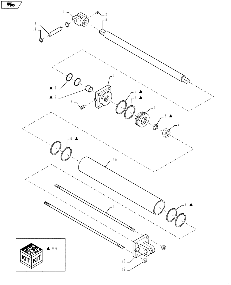 Схема запчастей Case IH 4420 - (07-010) - OUTER BOOM FOLD CYLINDER, 120 BOOM Cylinders