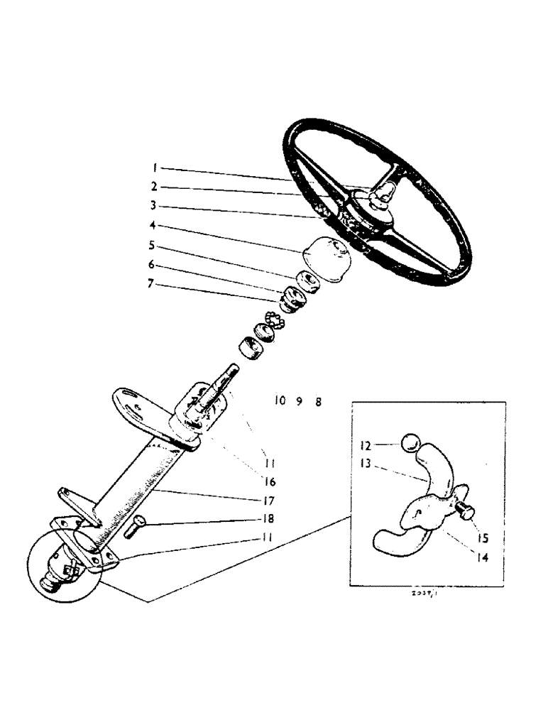 Схема запчастей Case IH 780 - (070) - STEERING WHEEL AND COLUMN Steering & Front Axle