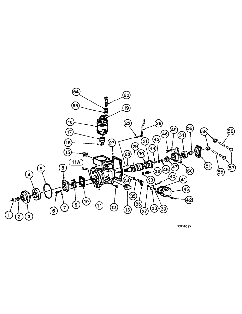 Схема запчастей Case IH DT-466 - (9E-092) - FUEL INJECTION PUMP 