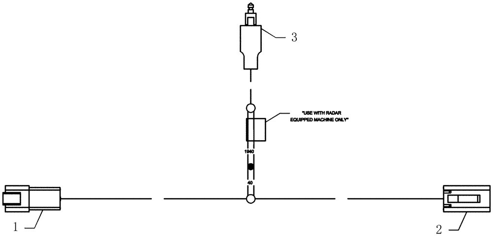 Схема запчастей Case IH 1200PT - (A.50.A[05]) - ELECTRICAL - RADAR ADAPTER HARNESS 87528965 A - Distribution Systems
