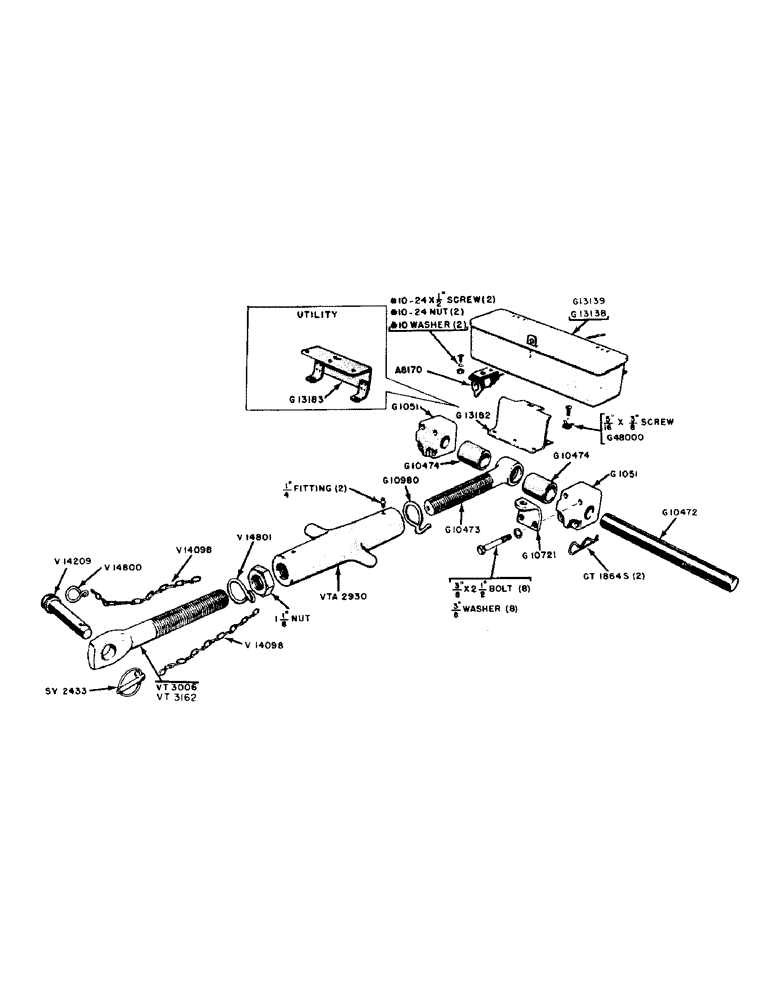 Схема запчастей Case IH 300-SERIES - (163) - EAGLE HITCH TURNBUCKLE AND TOOL BOX (09) - CHASSIS
