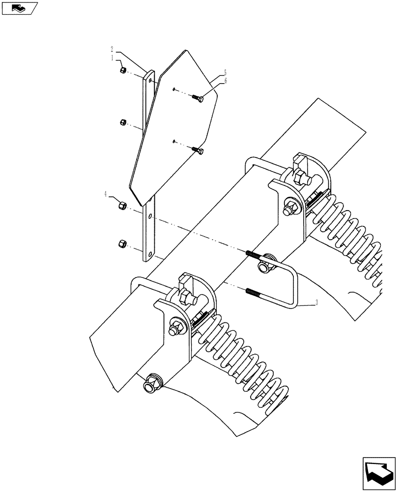 Схема запчастей Case IH 870 - (39.100.13) - SMV BRACKET (39) - FRAMES AND BALLASTING
