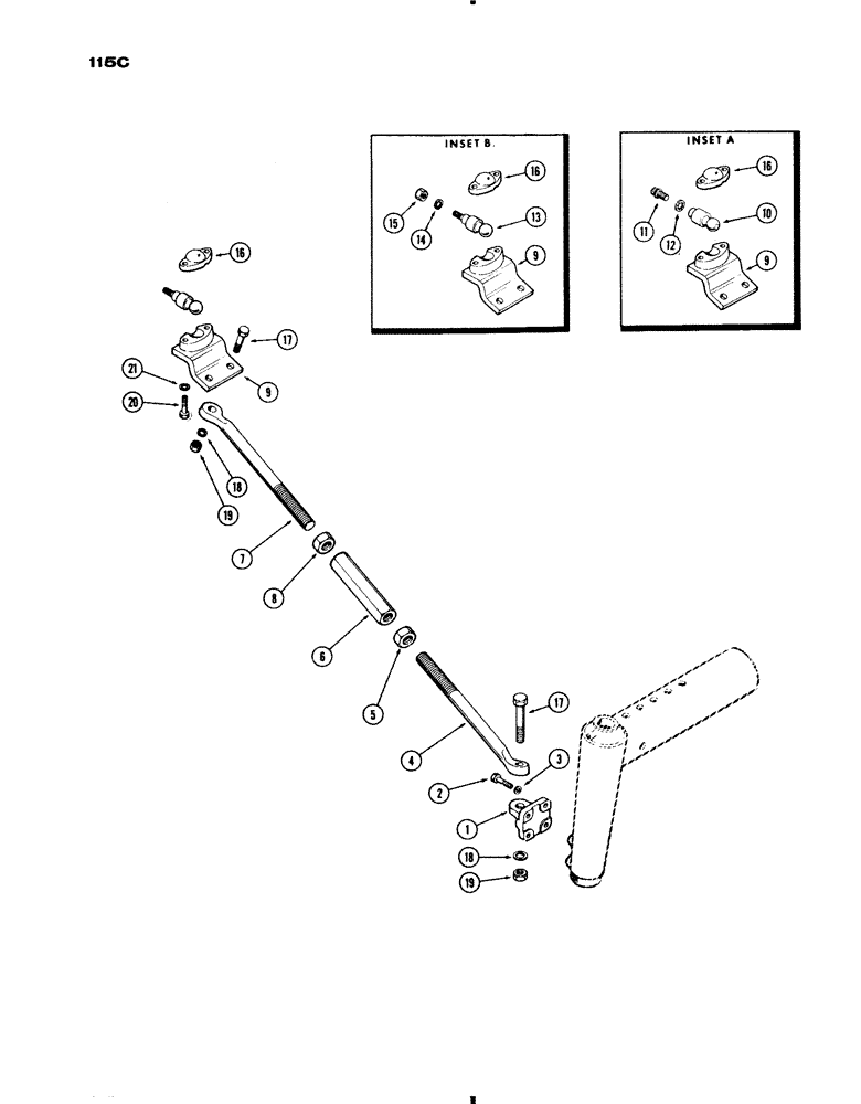 Схема запчастей Case IH 730 SERIES - (115C) - TRUSS ROD, HIGH CLEARANCE (05) - STEERING