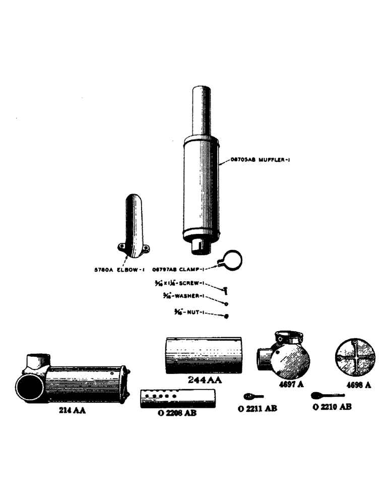 Схема запчастей Case IH LE - (32) - MUFFLER FOR A4525A OR A5361A MANIFOLD 