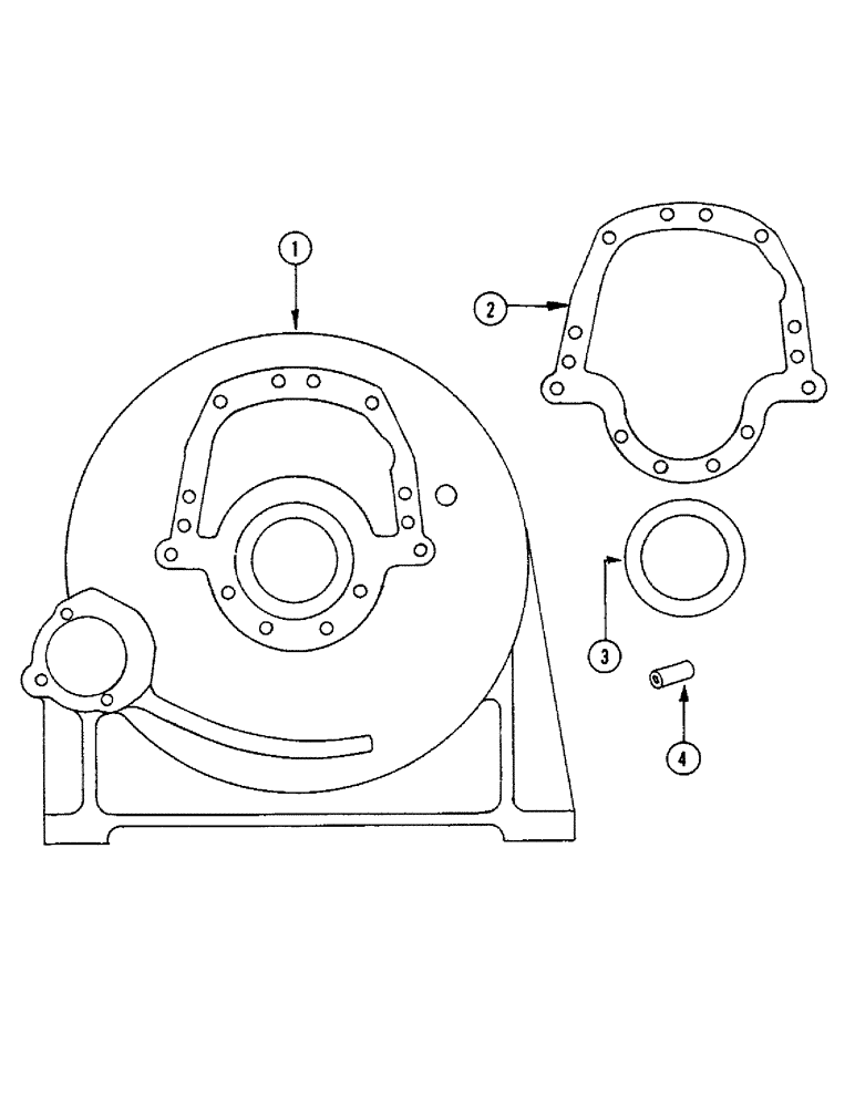 Схема запчастей Case IH 1010 - (324[A]) - MODEL GO 298 ENGINE, FLYWHEEL HOUSING (10) - ENGINE