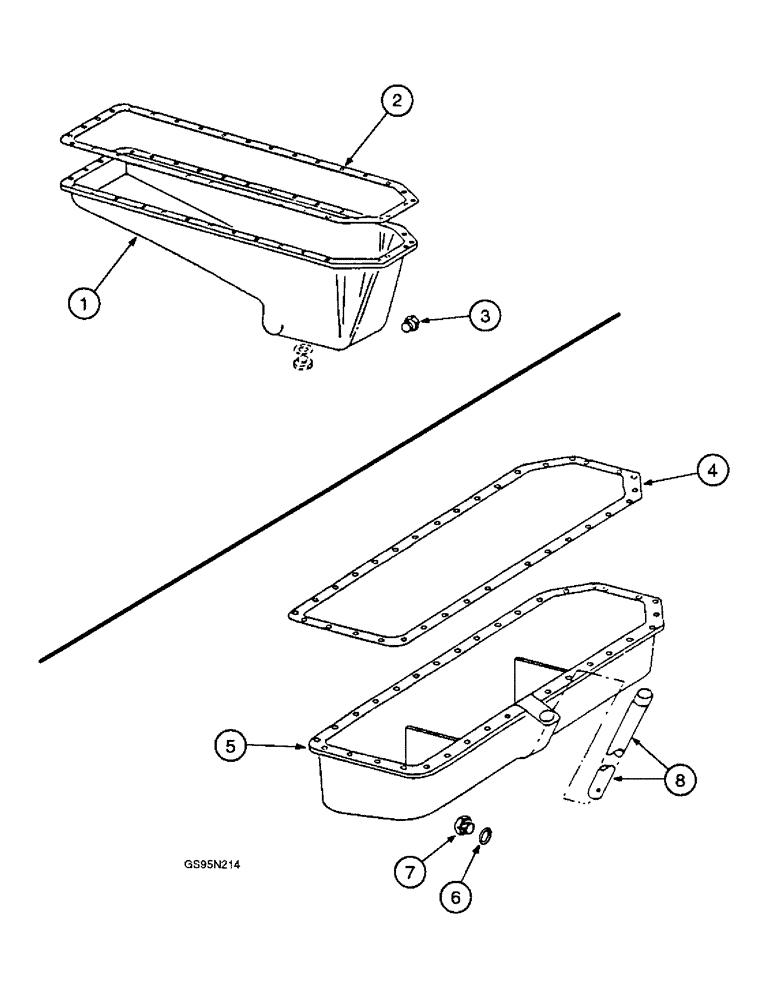 Схема запчастей Case IH DT-436 - (9D-020) - CRANKCASE OIL PAN (FIGURE 2 OF 2) 