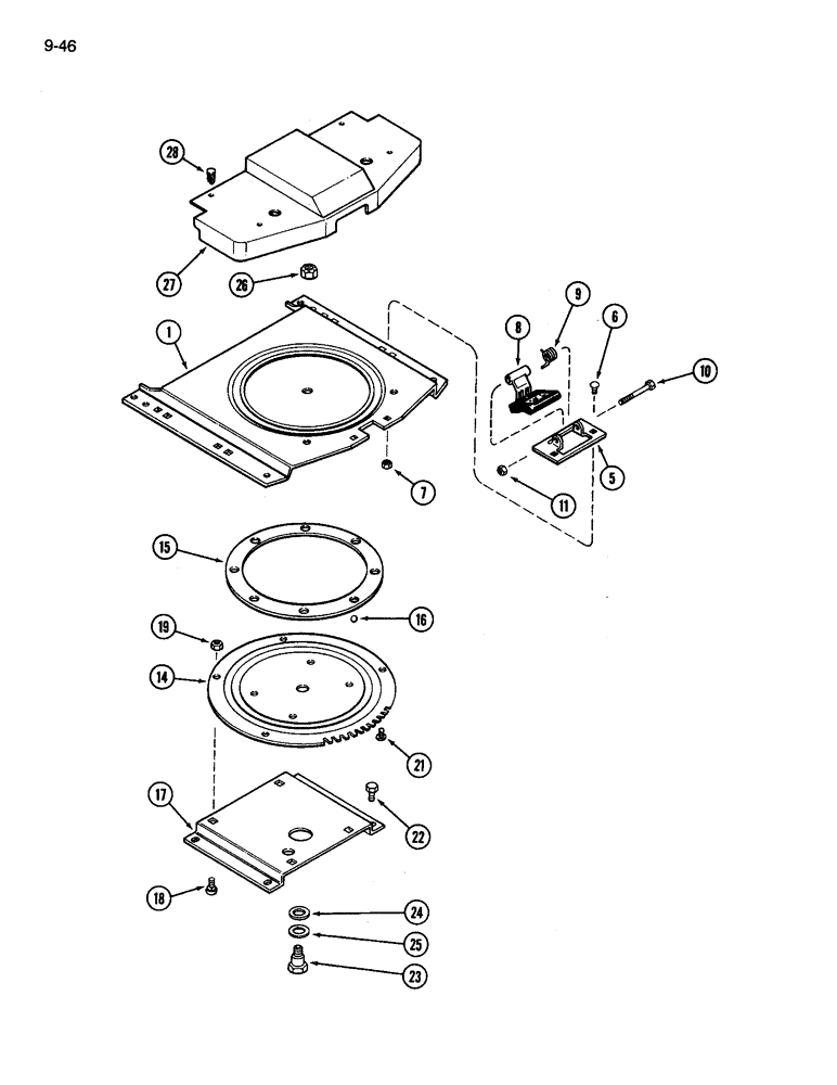 Схема запчастей Case IH 3594 - (9-046) - CLOTH SEAT, AIR/OIL SUSPENSION (09) - CHASSIS/ATTACHMENTS