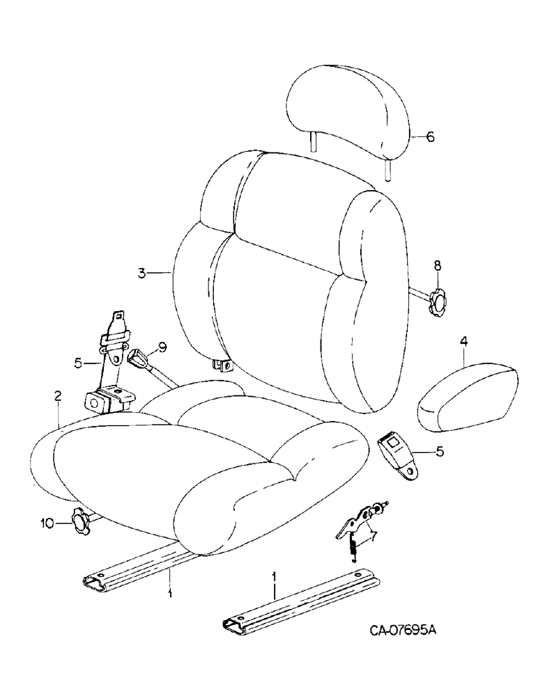 Схема запчастей Case IH 3088 - (13-12) - SUPERSTRUCTURE, DELUXE HYDRAULIC SEAT, WESTERN INTERIOR CAB (05) - SUPERSTRUCTURE