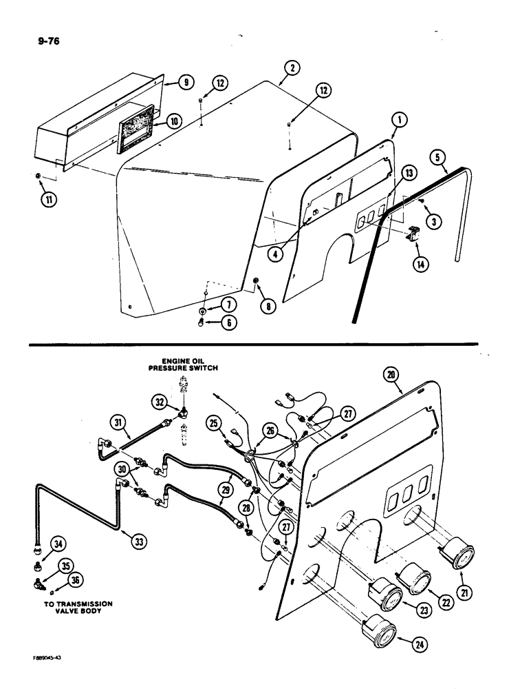 Схема запчастей Case IH 9170 - (9-076) - INSTRUMENT PANEL, ROPS (09) - CHASSIS/ATTACHMENTS