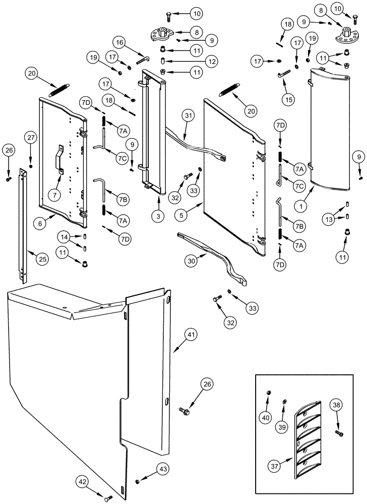 Схема запчастей Case IH CPX420 - (09A-29) - PLANT COMPRESSOR (13) - PICKING SYSTEM