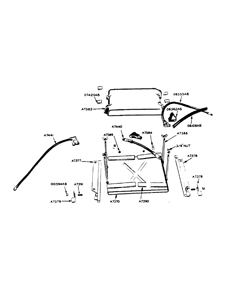 Схема запчастей Case IH 400-SERIES - (085) - BATTERY, FOR DIESEL TRACTORS (04) - ELECTRICAL SYSTEMS