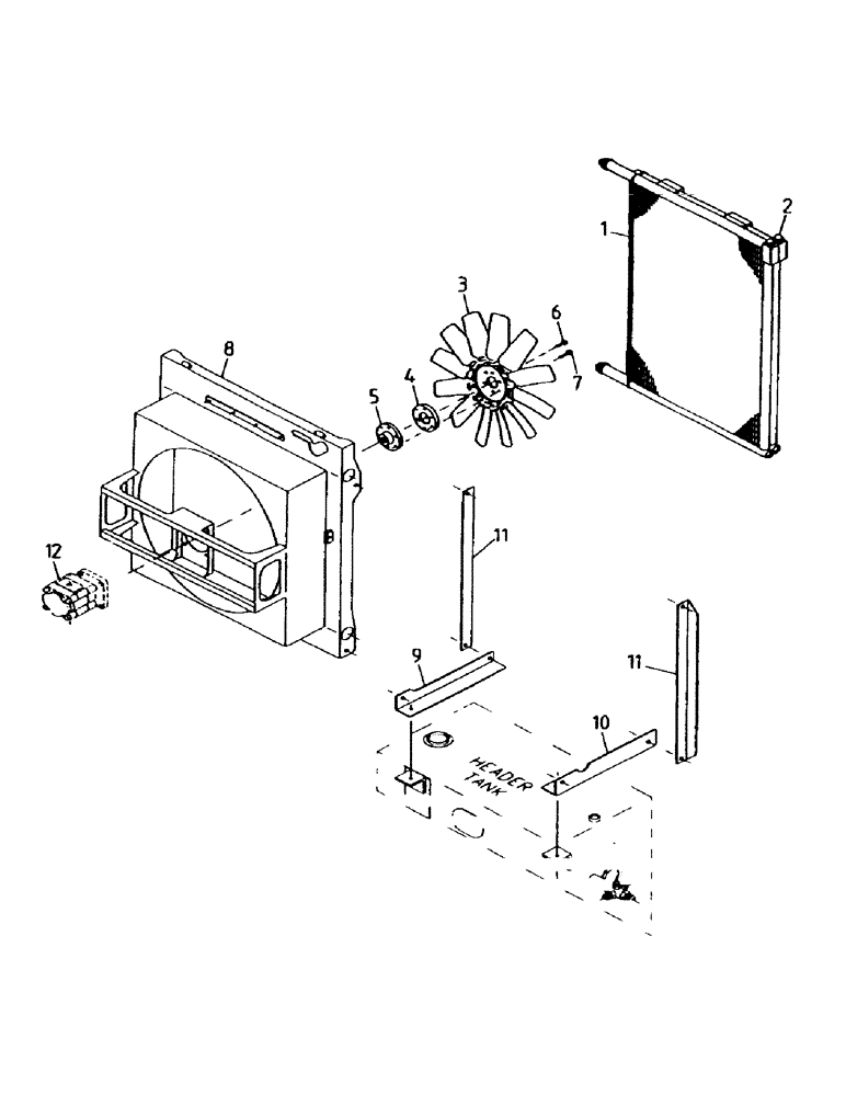 Схема запчастей Case IH 7700 - (C02-12) - REMOTE OIL COOLER Engine & Engine Attachments