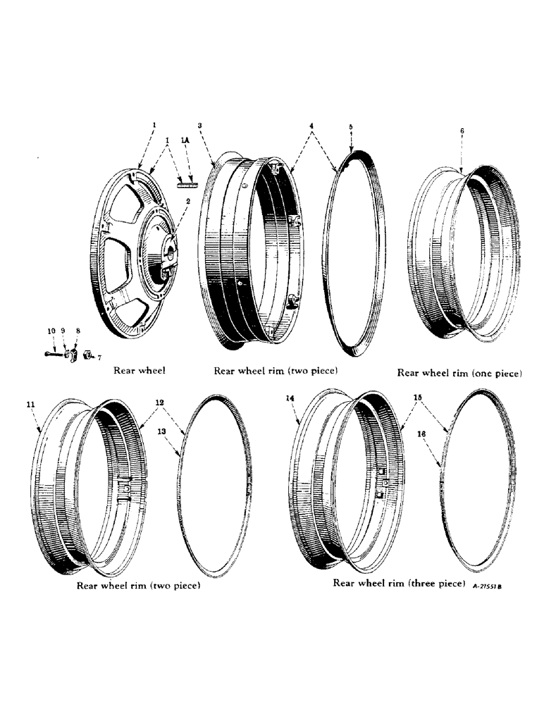 Схема запчастей Case IH FARMALL MV - (245) - CHASSIS, REAR WHEELS, PNEUMATIC TIRES, "MV" AND "MDV" (12) - CHASSIS