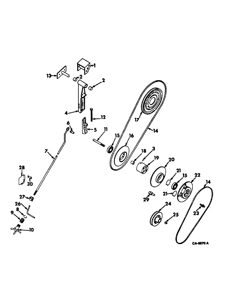 Схема запчастей Case IH 815 - (24-04) - CLEANING FAN, SEPARATOR FAN DRIVE (15) - CLEANING