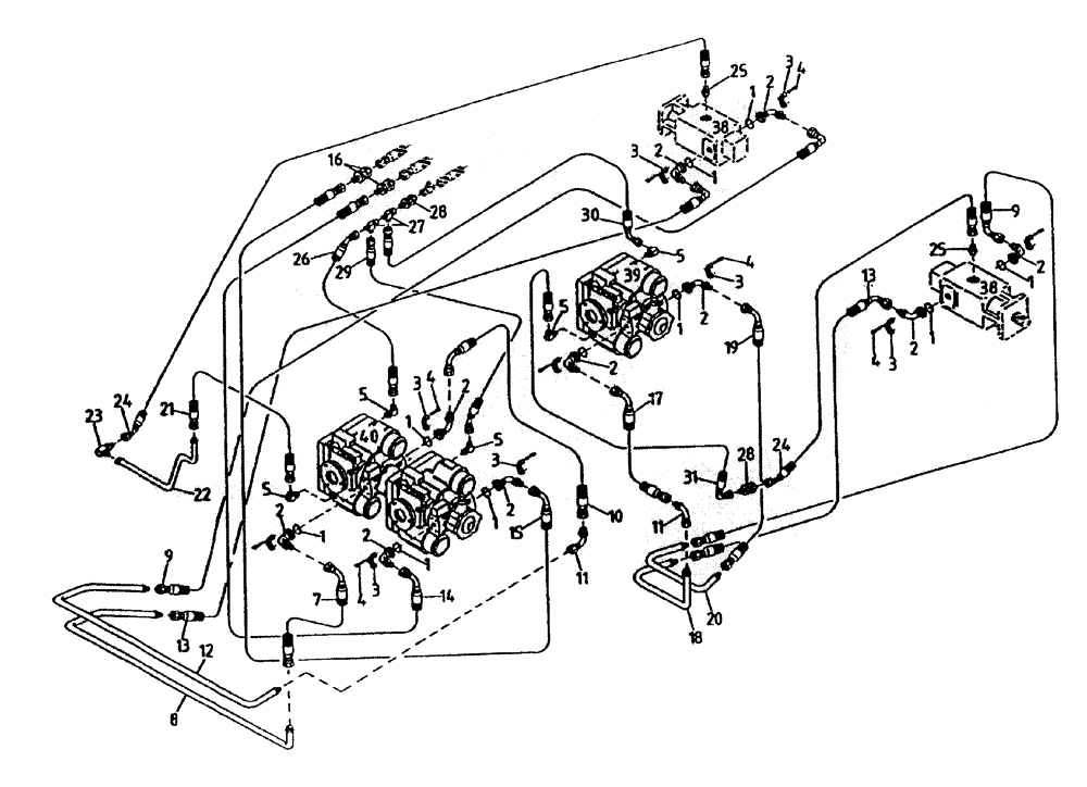 Схема запчастей Case IH 7700 - (B06-85A) - HYDRAULIC CIRCUIT (TANDEM TRANSMISSION 7700), (108/6CT Hydraulic Components & Circuits