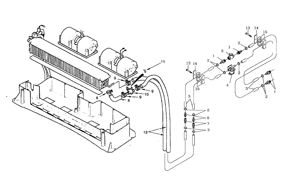 Схема запчастей Case IH 7700 - (B13[03]) - HYDRAULIC CIRCUIT {CABIN HEATER} Hydraulic Components & Circuits