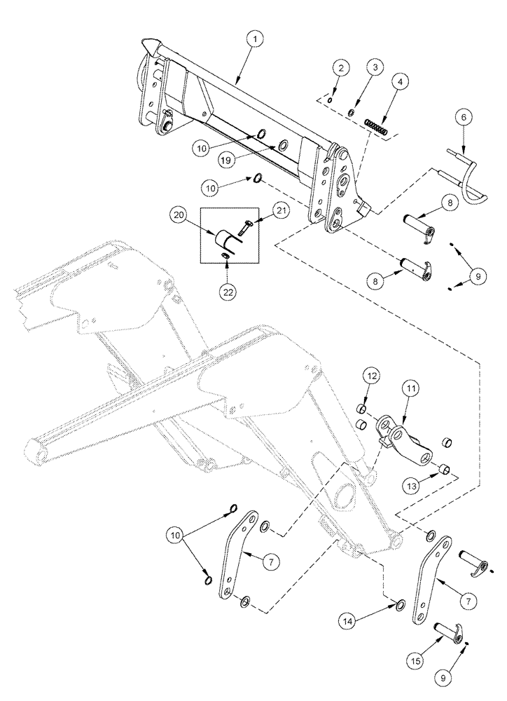 Схема запчастей Case IH L555 - (09-03) - QUICK ATTACH ADAPTER (09) - CHASSIS/ATTACHMENTS