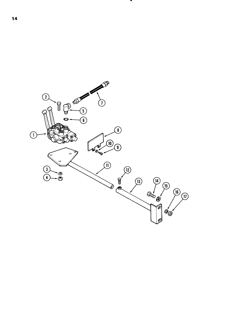 Схема запчастей Case IH 56L - (14) - CONTROL VALVE AND HOSES (35) - HYDRAULIC SYSTEMS